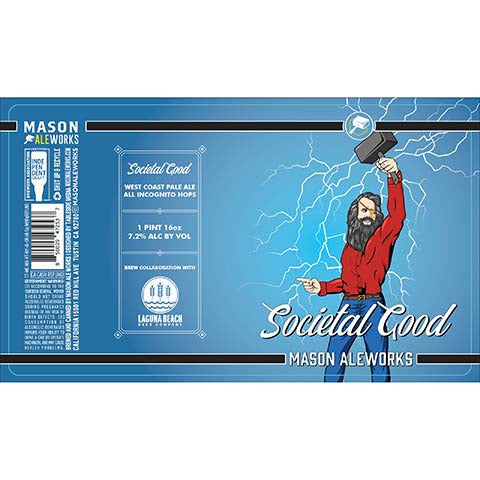 Mason Ale Works Societal Good West Coast Pale Ale by Mason Aleworks, beer label