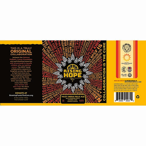 Yellowhammer Rising Hope Hazy IPA by Yellowhammer Brewing INC., beer label