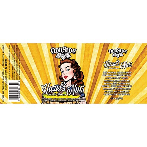 Odd Side Ales Hazel's Nuts Chocolate & Banana Imperial Stout by Odd Side Ales, beer label