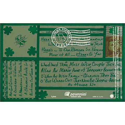 Perennial Good Mr. Postman Lager by Perennial Artisan Ales, beer label
