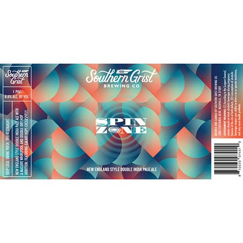 Southern Grist Spin Zone NE DIPA by Southern Grist Brewing Company, beer label