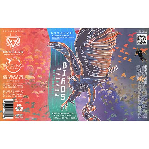 DSSOLVR The Hustle is for the Birds IPA by DSSOLVR, beer label