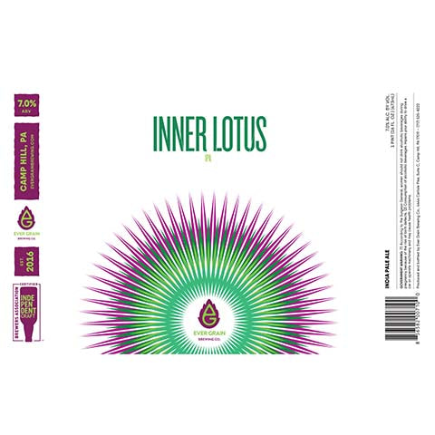 Ever Grain Inner Lotus IPA by Ever Grain Brewing Co, beer label