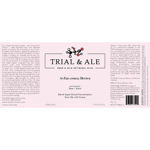 Trial & Ale An Equatorial Detour Sour Ale by Trial & Ale Brewing Company, beer label