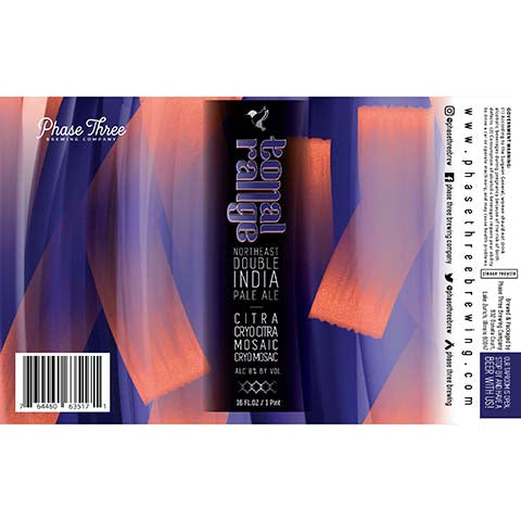 Phase Three Tonal Range Northeast DIPA by Phase Three Brewing Company, beer label