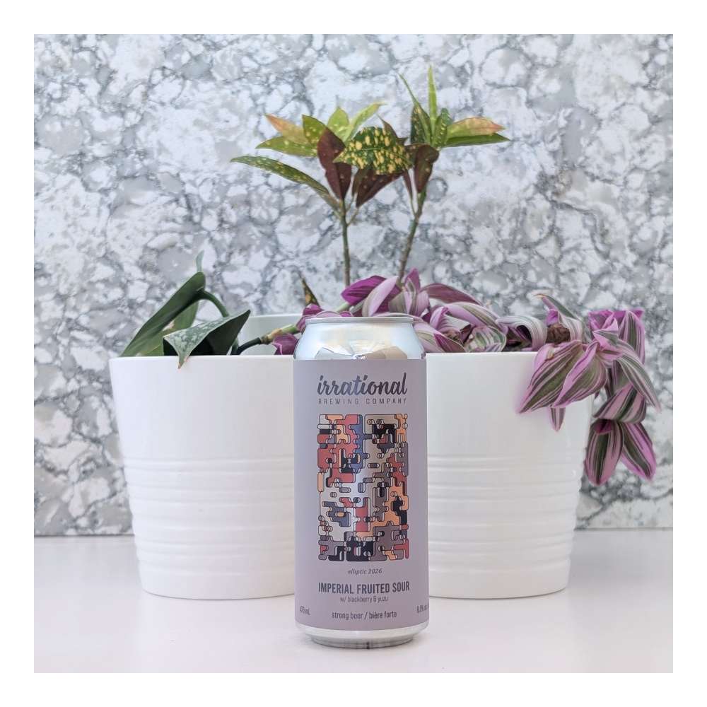 Elliptic 2026 Blackberry & Yuzu Sour by Irrational Brewing Company, beer label