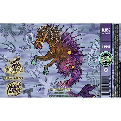 Bhramari Alphabet Pony DDH DIPA by Hivemind Brewing, beer label