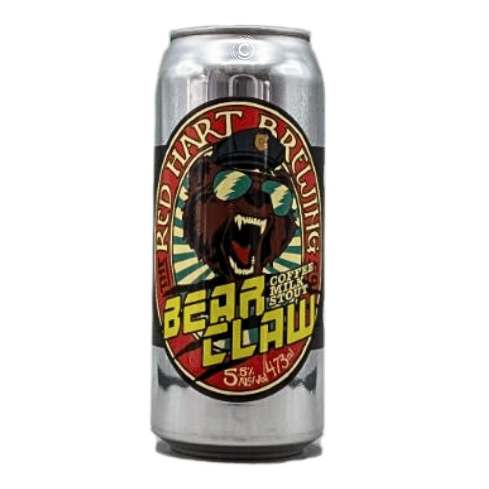Bear Claw Coffee Milk Stout by Red Hart Brewing, beer label