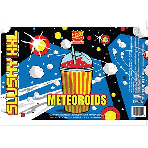 450 North SLUSHY XXL Meteoroids Sour by 450 North Brewing Company, beer label