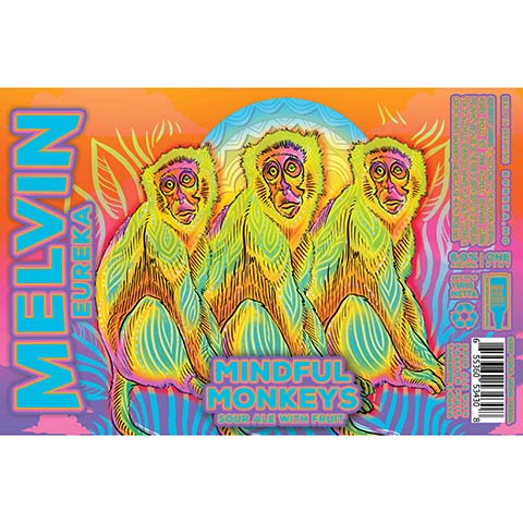 Melvin Mindful Monkeys Sour Ale by Melvin Brewing, beer label