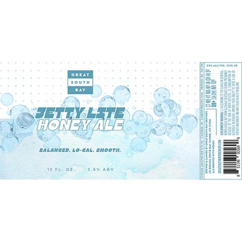 Great South Bay Jetty Lite Honey Ale by Great South Bay Brewery, beer label