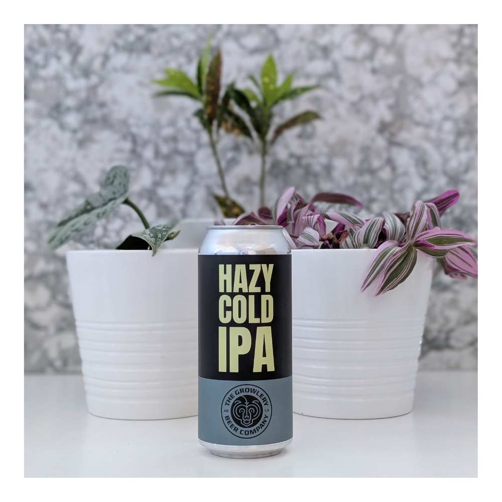 Hazy Cold IPA by The Growlery Beer Co., beer label