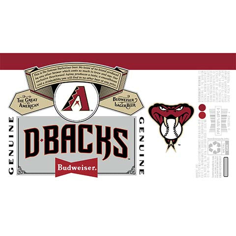 Budweiser D-Backs by Anheuser-Busch, beer label