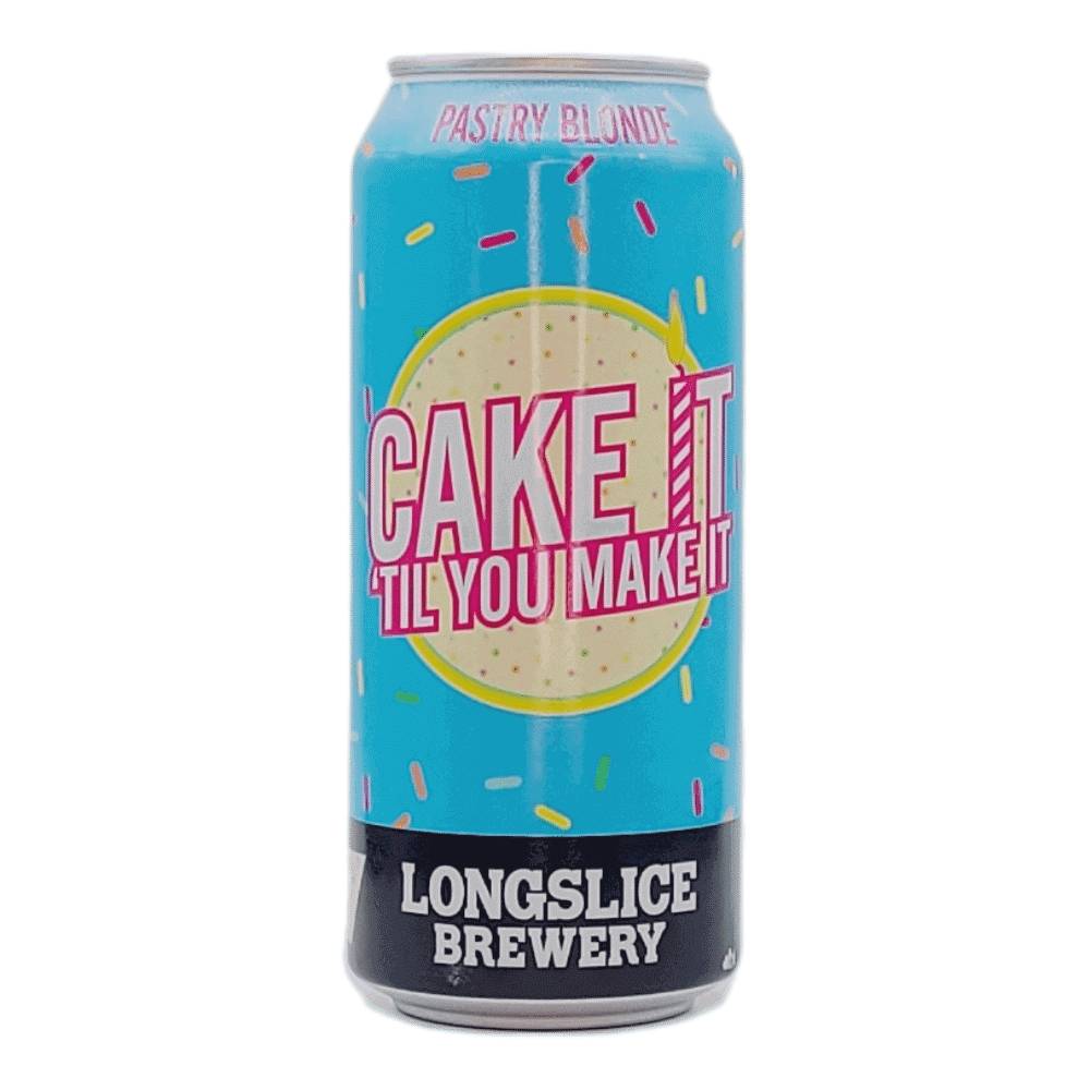 Cake It 'til You Make It Pastry Blonde by Longslice Brewery, beer label