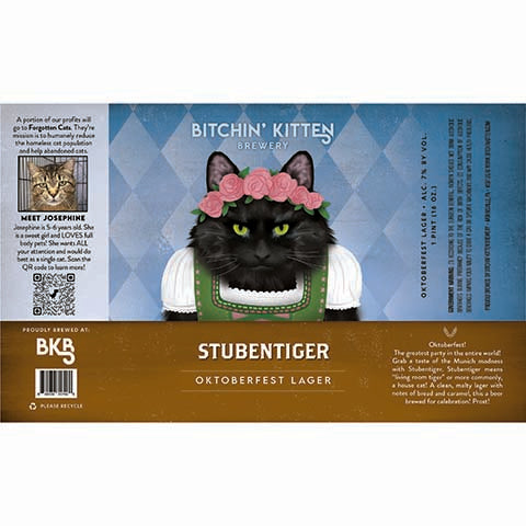 Bitchin' Kitten Stubentiger Oktoberfest Lager by Bitchin' Kitten Brewery, beer label
