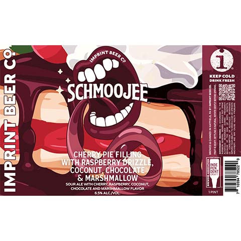 Imprint Schmoojee Cherry Pie Filling Sour by Imprint Beer Company, beer label