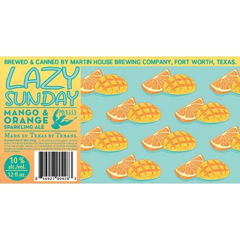 Martin House Lazy Sunday Sparkling Ale by Martin House Brewing Company, beer label