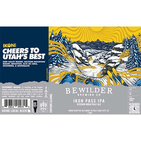 Bewilder Ikon Pass IPA by Bewilder Brewing Co, beer label