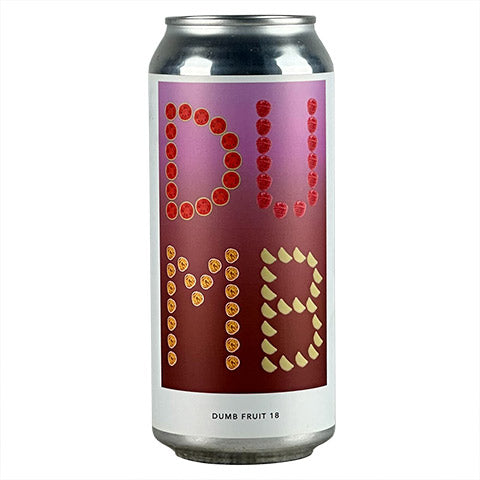 Evil Twin Dumb Fruit 18 Sour (Watermelon, Raspberry, Tart, Passionfruit, Coconut, & Candy Slices) by Evil Twin Brewing, beer label