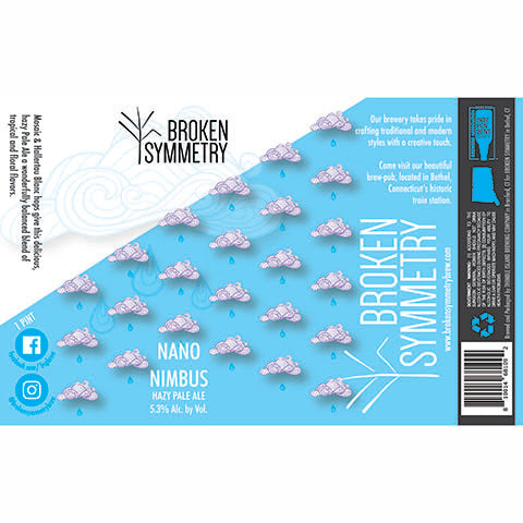 Broken Symmetry Nano Nimbus Hazy Pale Ale by Broken Symmetry Gastro Brewery, beer label