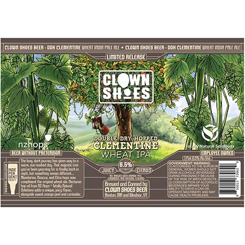 Clown Shoes DDH Clementine Wheat IPA by Clown Shoes, beer label