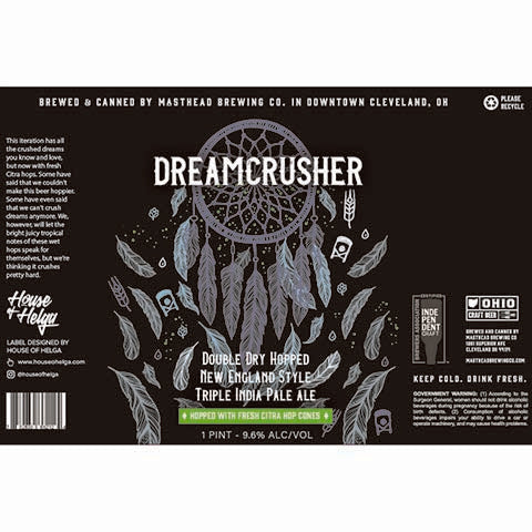 Masthead Dreamcrusher TIPA by Masthead Brewing Co, beer label