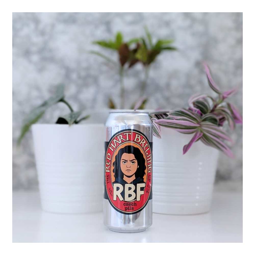 RBF Czech Pilsner by Red Hart Brewing, beer label