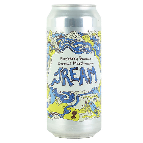 Burley Oak Blueberry Banana Coconut Marshmallow JREAM Sour Ale by Burley Oak Craft Brewery, beer label