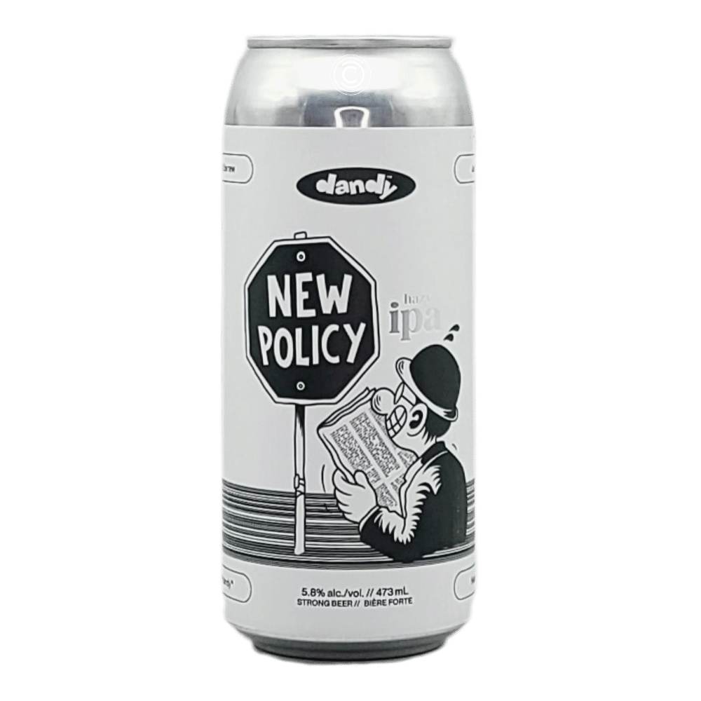 New Policy Hazy IPA by The Dandy Brewing Company, beer label