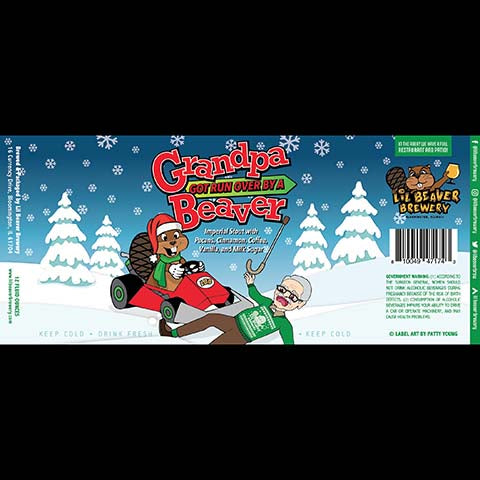 Lil Beaver Grandpa Got Run Over By A Beaver Imperial Stout by Lil Beaver Brewery, beer label