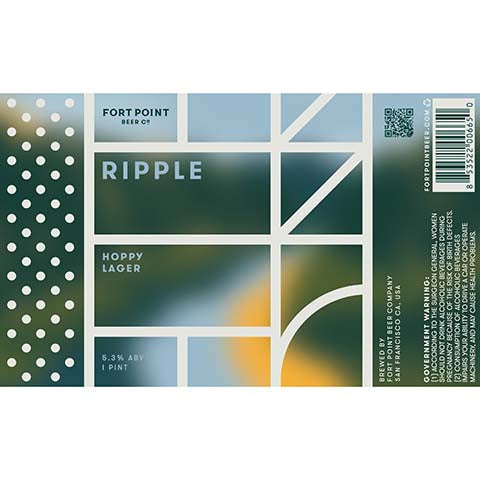 Fort Point Ripple Hoppy Lager by Fort Point Beer Company, beer label