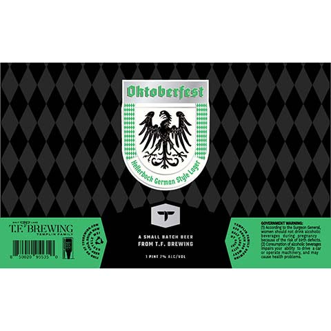 Templin Family Oktoberfest Lager by T.F. Brewing, beer label
