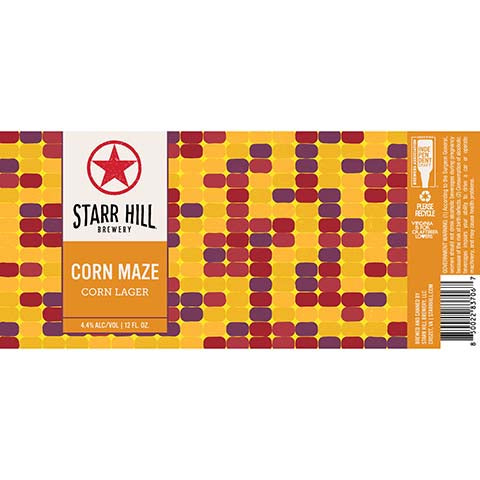 Starr Hill Corn Maze Lager by Starr Hill Brewery LLC, beer label