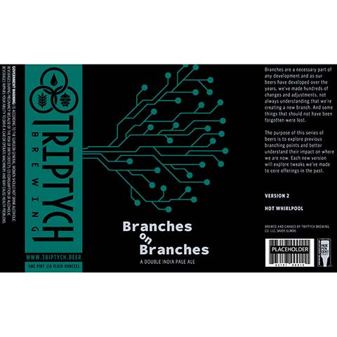 Triptych Branches On Branches DIPA by Triptych Brewing, beer label