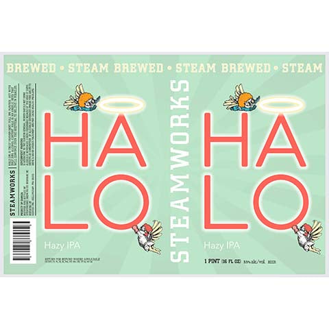 Steamworks Halo Hazy IPA by Steamworks Brewery - Brewpub, beer label