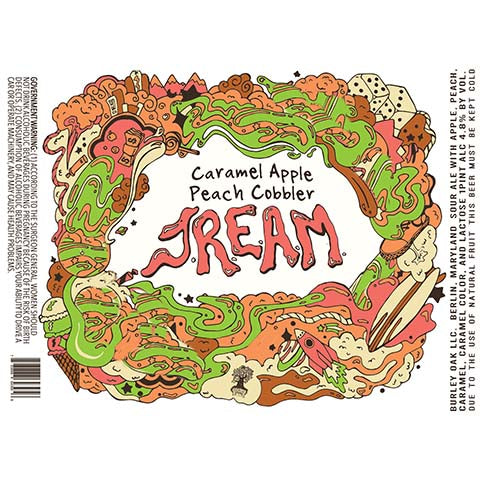 Burley Oak Caramel Apple Peach Cobbler JREAM Sour Ale by Burley Oak Craft Brewery, beer label