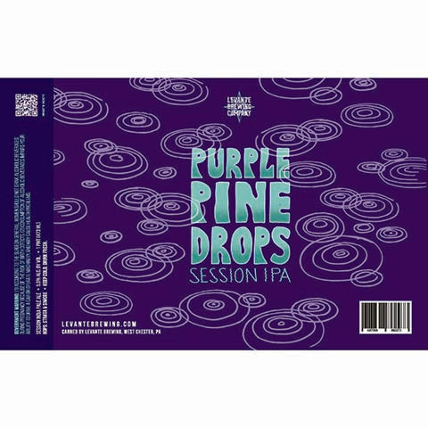 Levante Purple Pine Drops Session IPA by Levante Brewing Company, beer label