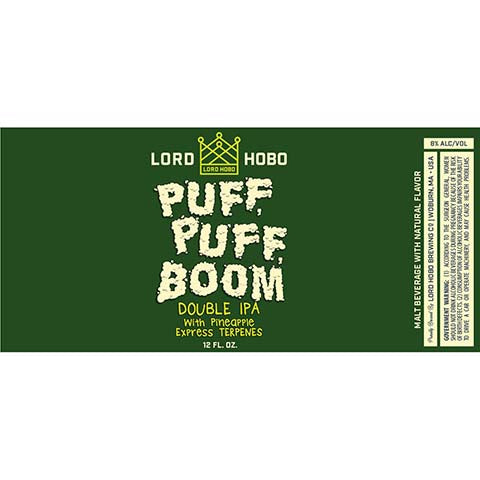 Lord Hobo Puff Puff DIPA by Lord Hobo Brewing Co, beer label