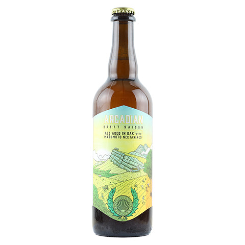 Dionysus Arcadian Brett Saison With Masumoto Nectarines by Dionysus Brewing Co., beer label