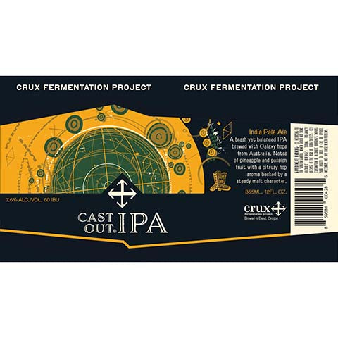 Crux Cast Out IPA by Crux Fermentation Project, beer label