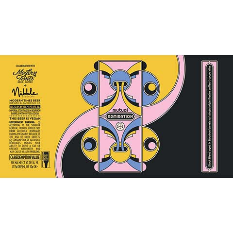 Modern Times Mutual Admiration Coffee Cocoa Imperial Stout by Modern Times Beer, beer label