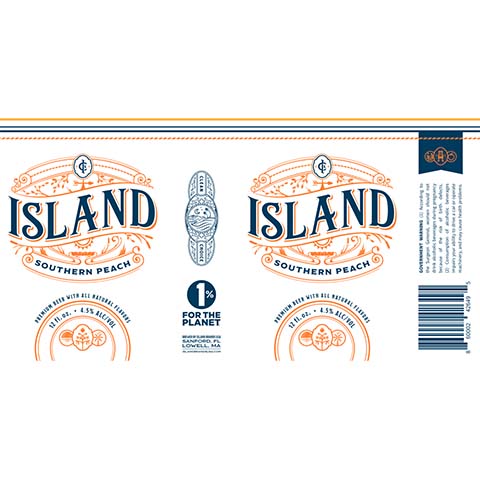 Island Southern Peach by Island Brands USA, beer label