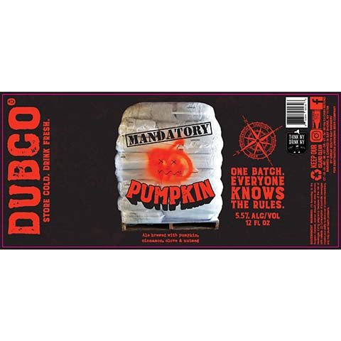 Destination Unknown Mandatory Pumpkin Ale by Destination Unknown Beer Company, beer label