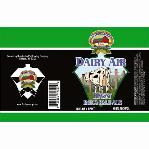 Duesterbeck's Dairy Air Hazy IPA by Duesterbeck's Brewing Company, beer label