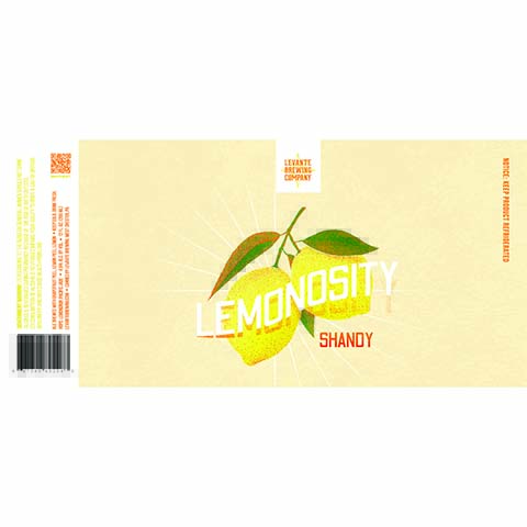 Levante Lemonsity Shandy by Levante Brewing Company, beer label