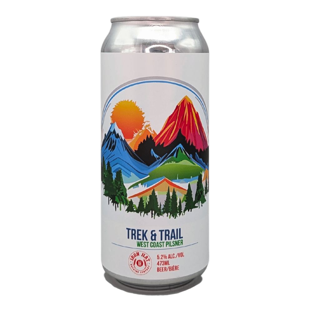Trek & Trail West Coast Pilsner by Iron Hat Brewing Company, beer label