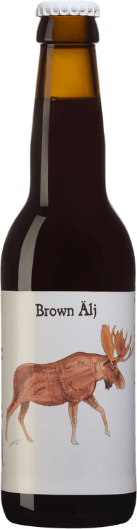 Brown Älj by Bryggkonst Örebro, beer label