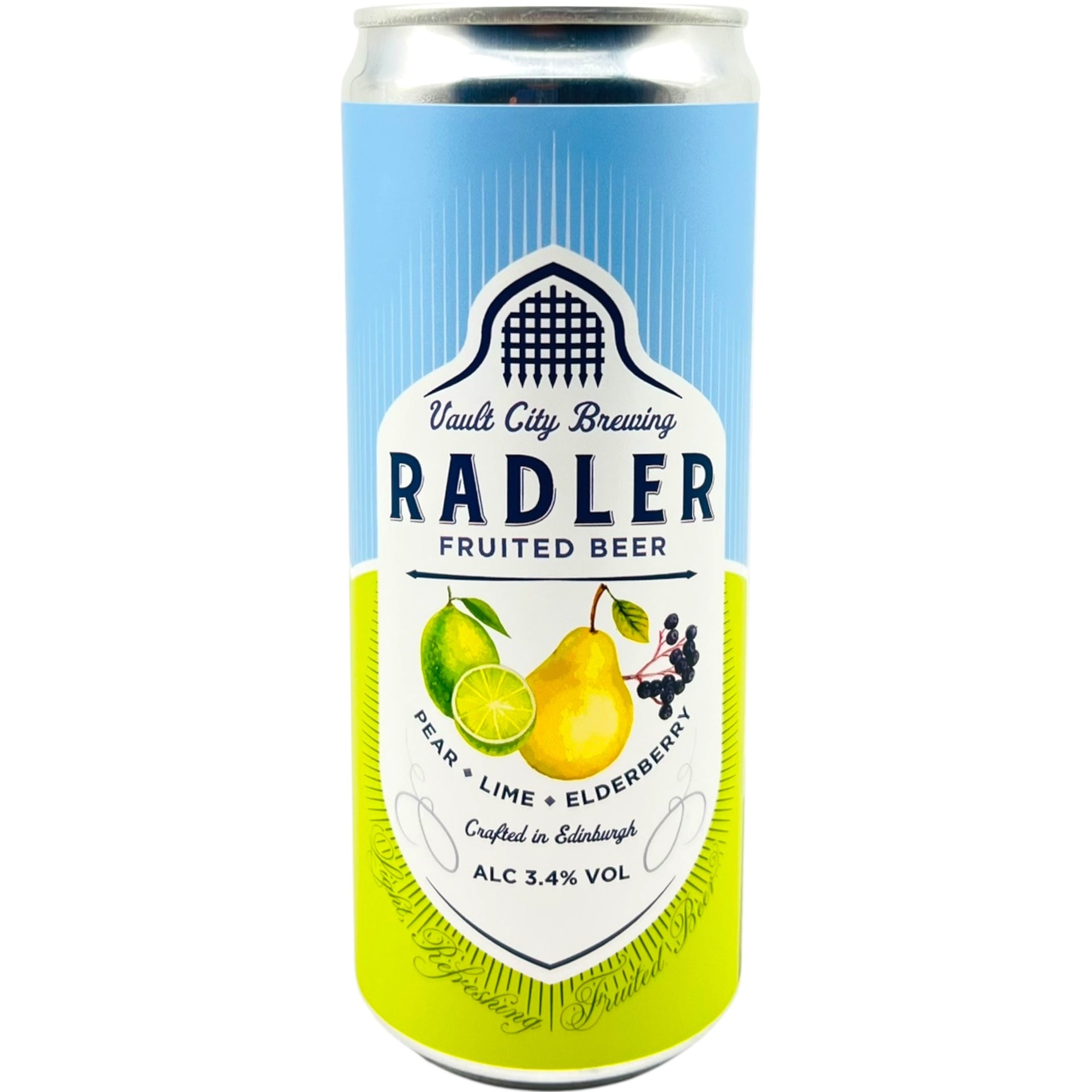 Vault City Pear, Lime & Elderberry Radler by Vault City Brewing Ltd., beer label