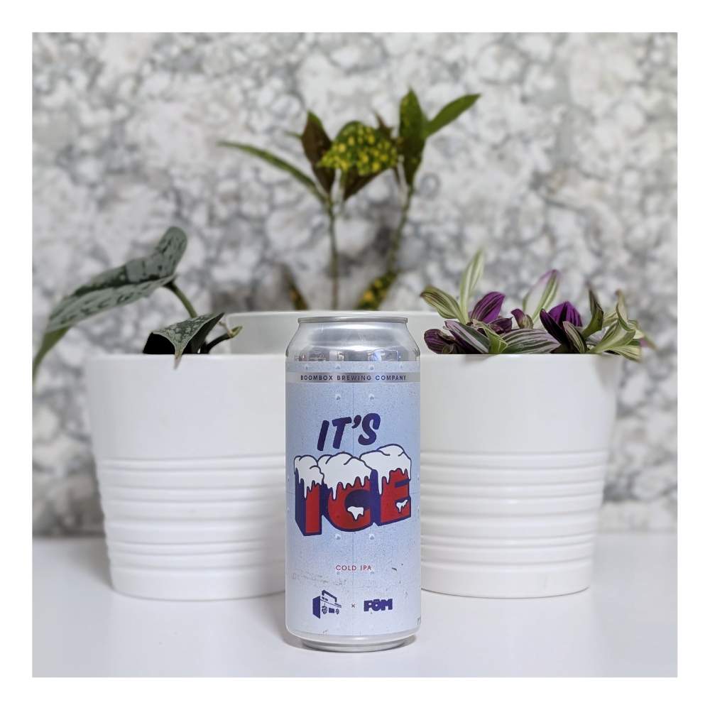 x Fom It's Ice! Cold IPA by Boombox Brewing Company, beer label