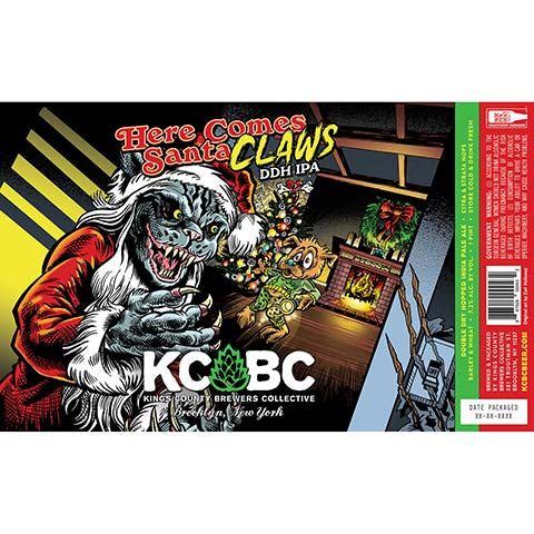 Kings County Brewers Collective Here Comes Santa Claws DDH IPA by Kings County Brewers Collective, beer label
